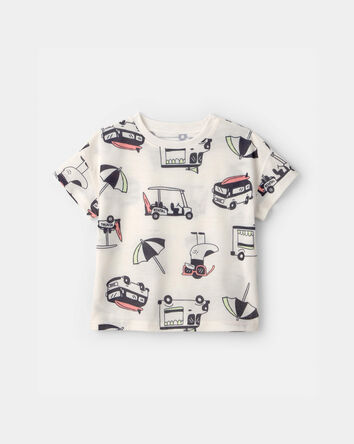 Toddler Boy 2-Piece Beach Short-Sleeve Pajama Set, 