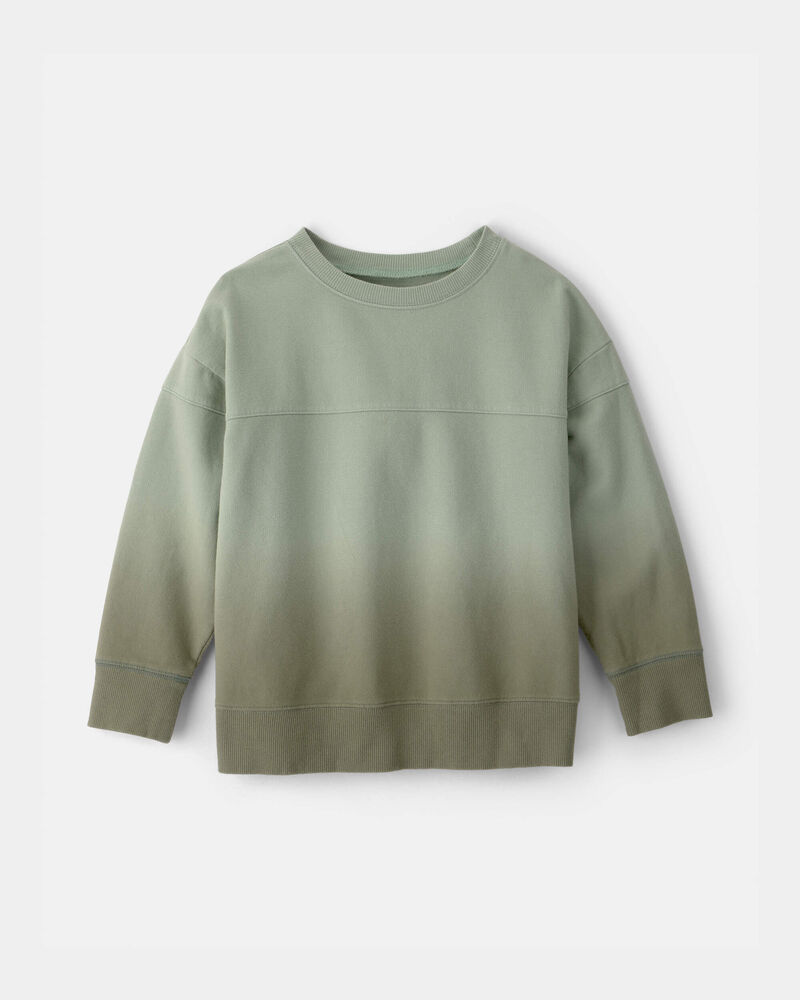 Boys 2-Piece Ombre French Terry Pullover & Pant Set - Green, image 2 of 6 slides
