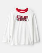 Boys Stealing Hearts Long-Sleeve Graphic Tee - Ivory, image 1 of 3 slides