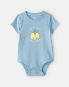 Baby 'Main Squeeze' Lemon Graphic Bodysuit - Blue, image 1 of 3 slides
