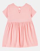 Baby Girl Solid PurelySoft Bodysuit Dress - Pink, image 3 of 7 slides