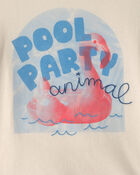 Toddler Boy 'Pool Party Animal' Flamingo Graphic Tee - Cream, image 2 of 3 slides