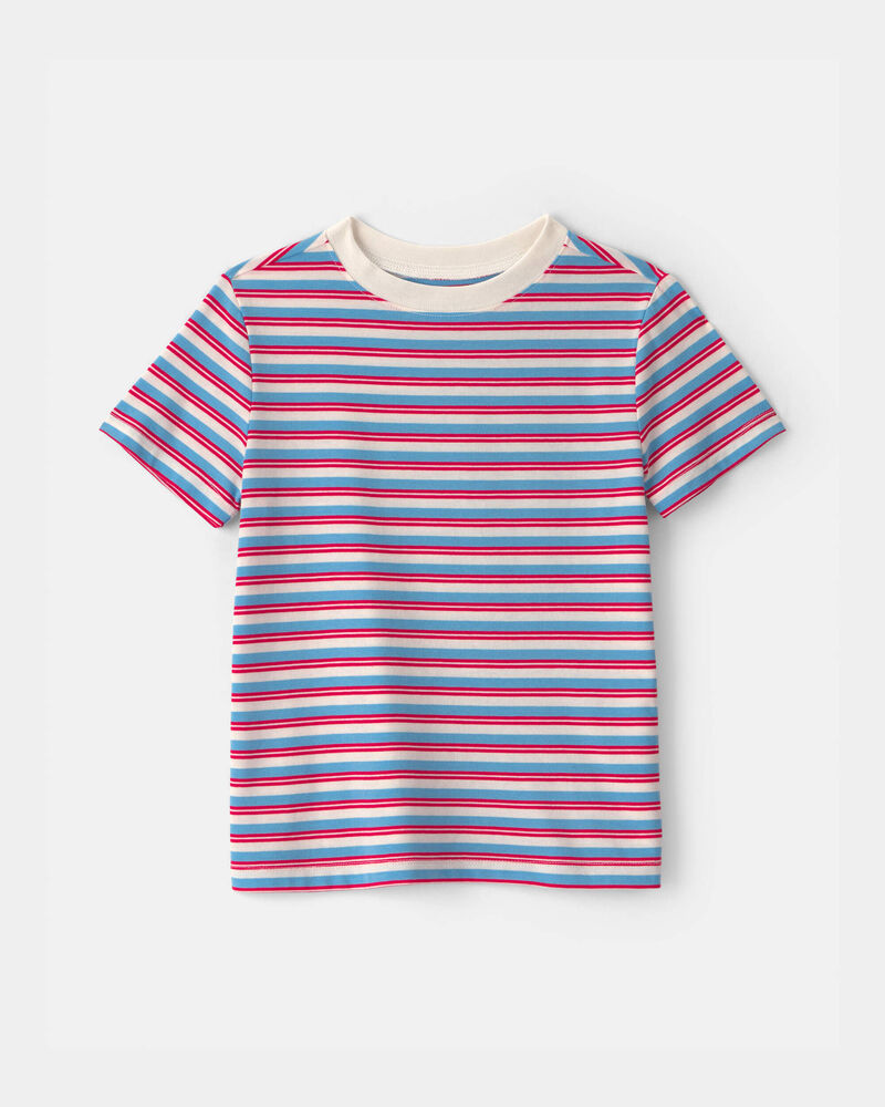Kids Striped Tee - Red/White/Blue, image 1 of 3 slides