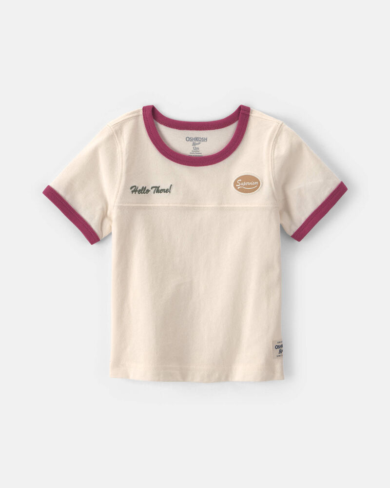 Baby Boy 'Hello There' Graphic Tee - Cream, image 1 of 3 slides