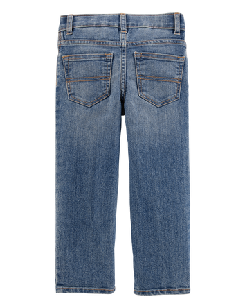 Baby Faded Wash Straight-Leg Jeans, 
