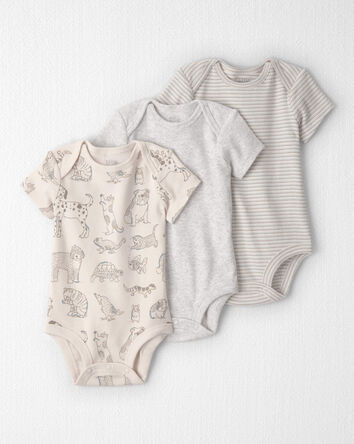 Baby 3-Pack Organic Cotton Bodysuits, 
