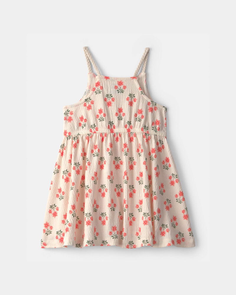 Toddler Girl Floral Ruffle Dress - Cream, image 2 of 4 slides