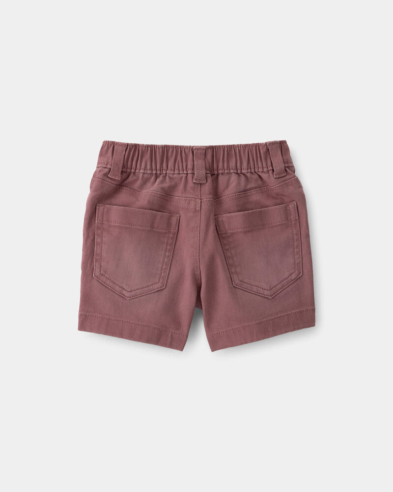 Baby Boy Twill Pull-On Shorts - Brown, image 2 of 4 slides