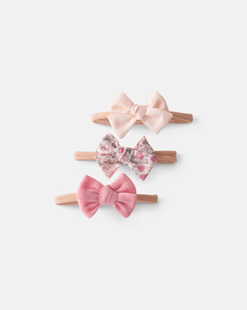 Baby Girl 3-Pack Headbands - Pink, 