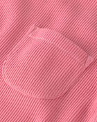 Girls 2-Piece Organic Cotton Waffle Knit Top & Short Set, image 3 of 5 slides