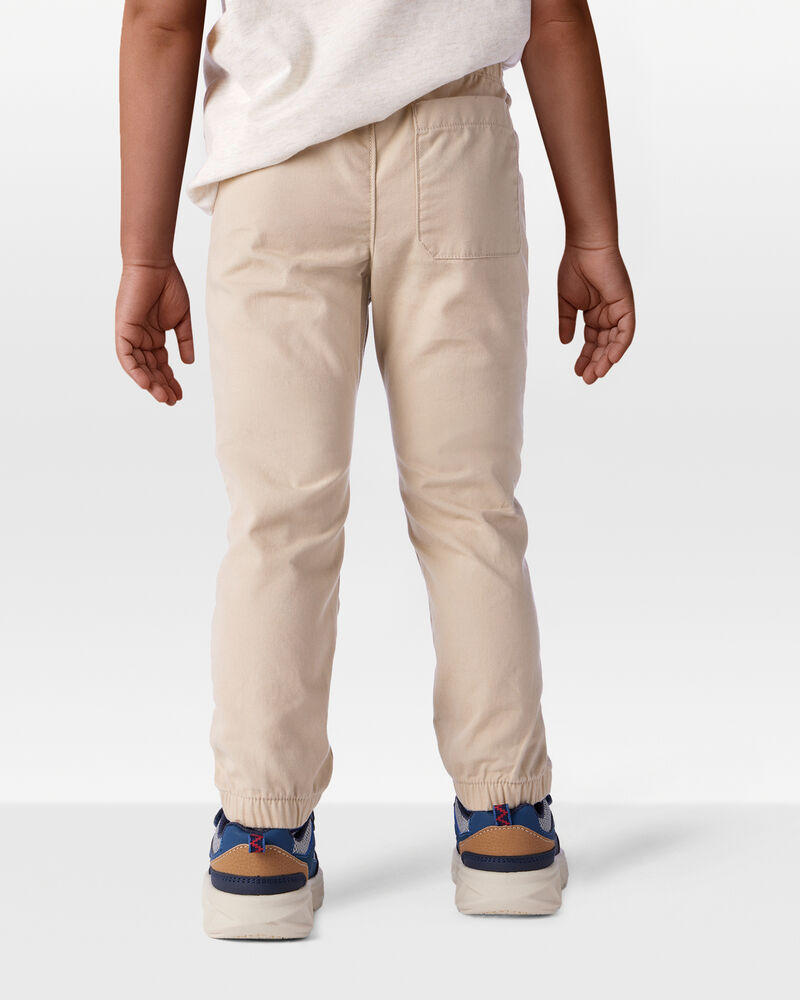 Toddler Boy  Cotton Everyday Pull-On Jogger - Khaki, image 4 of 6 slides