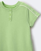 Toddler Girl Henley T-Shirt Dress - Lime Green, image 6 of 6 slides