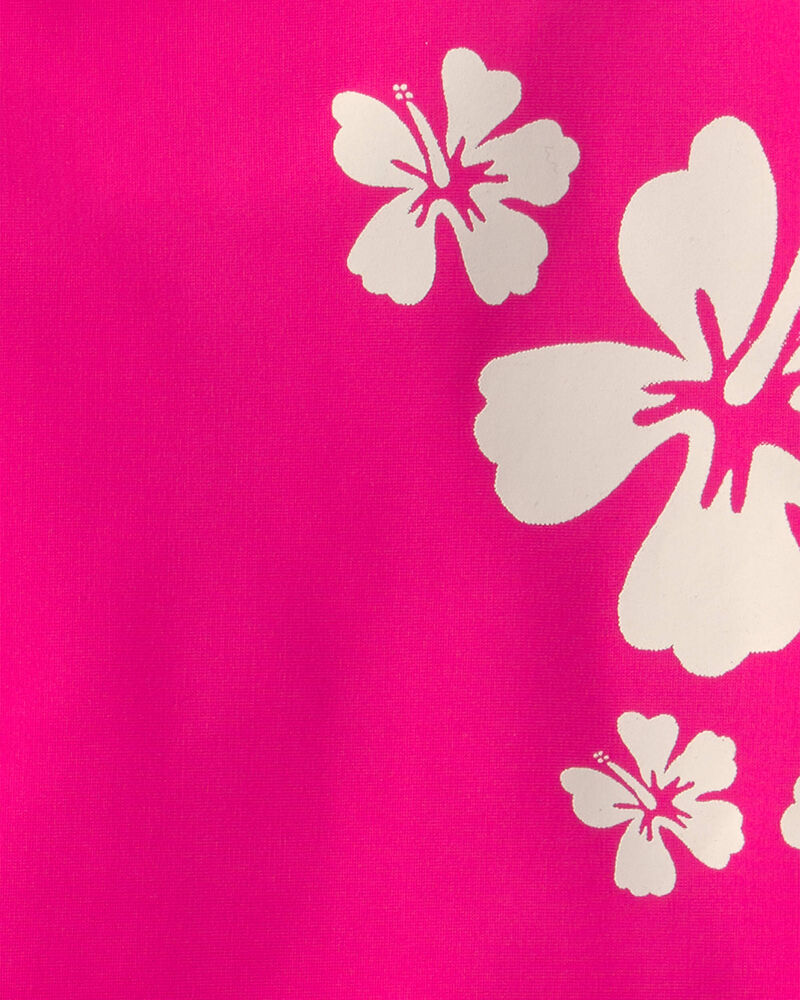 Girls 2-Piece Swimsuit and Cover Up Skirt Set - Pink, image 5 of 6 slides