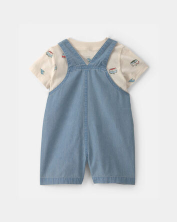 Baby 2-Piece Beachy Van Shortall Set - Blue, 