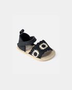 Baby Girl Crochet Sandals - Black, image 1 of 6 slides