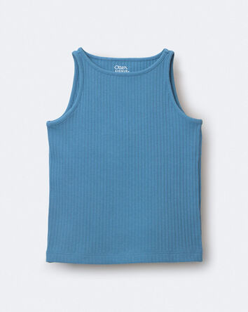Toddler Girl Ribbed Playtime Tank Top - Blue, 