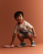 Toddler Boy French Terry Cargo Shorts with Pockets - Grey, image 5 of 7 slides