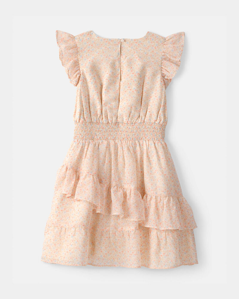 Girls 2-Piece Cardigan Sweater & Dress Set - Brown/White, image 3 of 7 slides