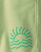 Boys Sunset French Terry Shorts - Green, image 3 of 4 slides