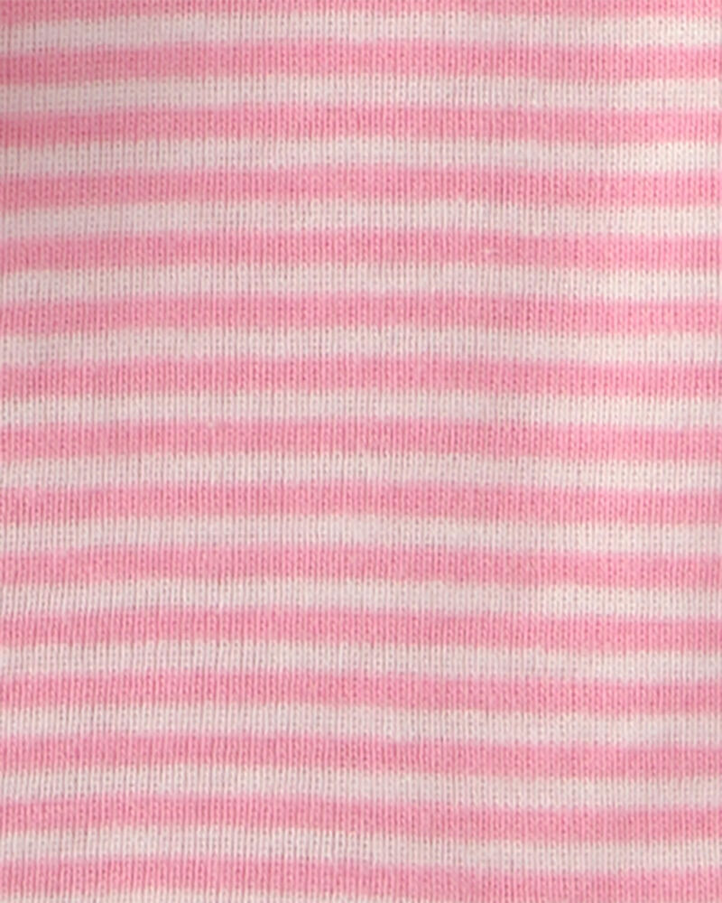 Baby Girl Ice Cream 100% Cotton Short-Sleeve Snug Fit 4-Piece Pajama Set - Pink/Ivory, image 2 of 5 slides