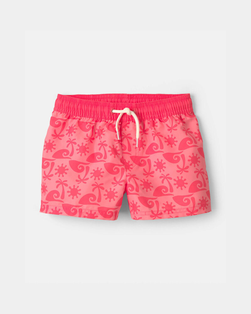 Toddler Boy 2-Piece 'Sandy Toes Club' Rashguard Swimsuit Set - Orange/Ivory, image 3 of 6 slides