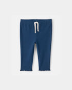 Baby Girl Rib Pants - Navy Blue, image 1 of 4 slides