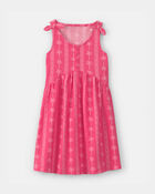 Girls Palm Tree Tank Dress - Pink, image 1 of 5 slides