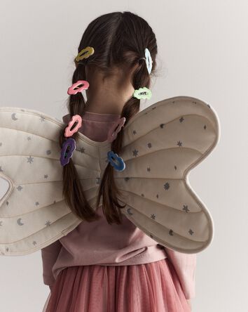 Toddler Girl Celestial Dress Up Wings - Cream/Silver, 