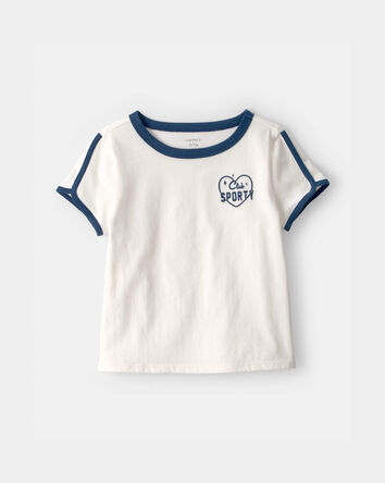 Girls 2-Piece 'Club Sporty' Active Top & Pleated Active Skort Set - White/Blue
, 