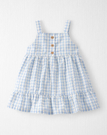 Baby Girl Seersucker Dress Made with Organic Cotton, 