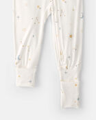 Baby Constellation PurelySoft 2-Way Zip 1-Piece Pajama - Cream, image 5 of 7 slides