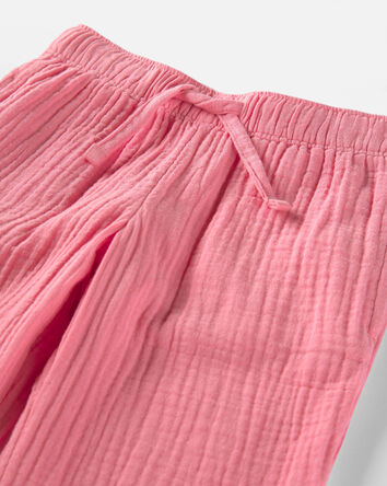 Toddler Girl Organic Cotton Gauze Pants, 