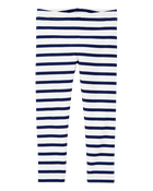 Toddler Girl Cotton Striped Stretch Leggings, image 1 of 4 slides