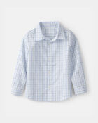 Boys 2-Piece Button-Down Shirt & Pant Set - Blue/Brown, image 2 of 7 slides
