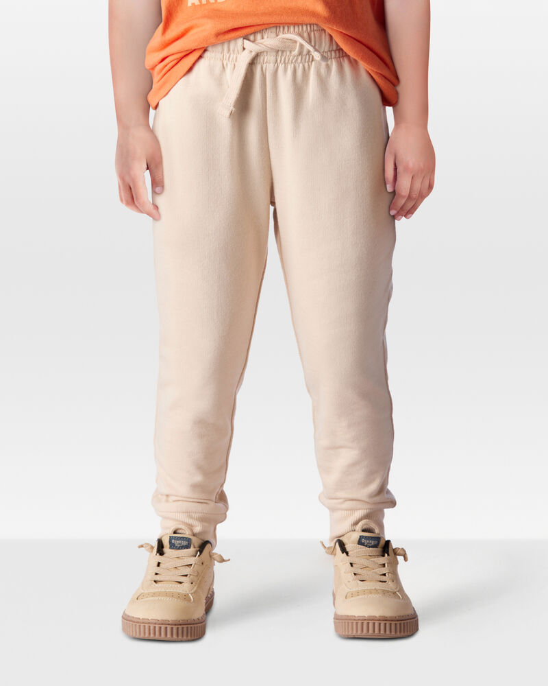 Toddler Boy Pull-On Drawstring Joggers - Khaki, image 3 of 6 slides