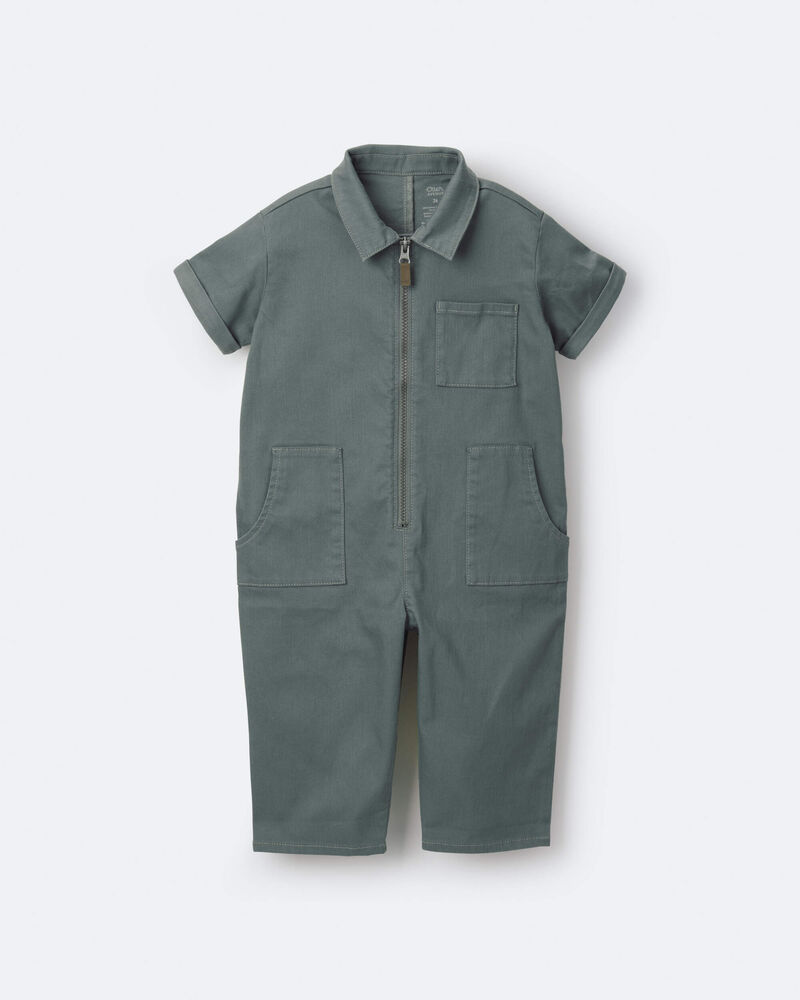 Toddler Day Out&trade; Cropped Jumpsuit - Green, image 2 of 6 slides