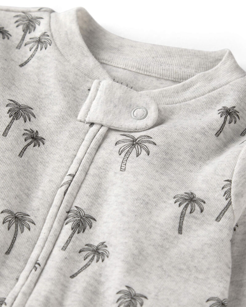 Baby Organic Cotton Sleep & Play Pajamas in Palm Trees, image 2 of 5 slides