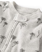 Baby Organic Cotton Sleep & Play Pajamas in Palm Trees, image 2 of 5 slides