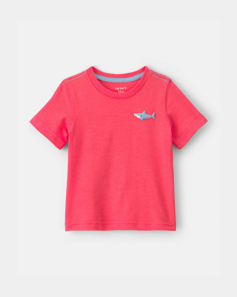 Baby Boy Shark Graphic Tee - Orange, image 1 of 4 slides