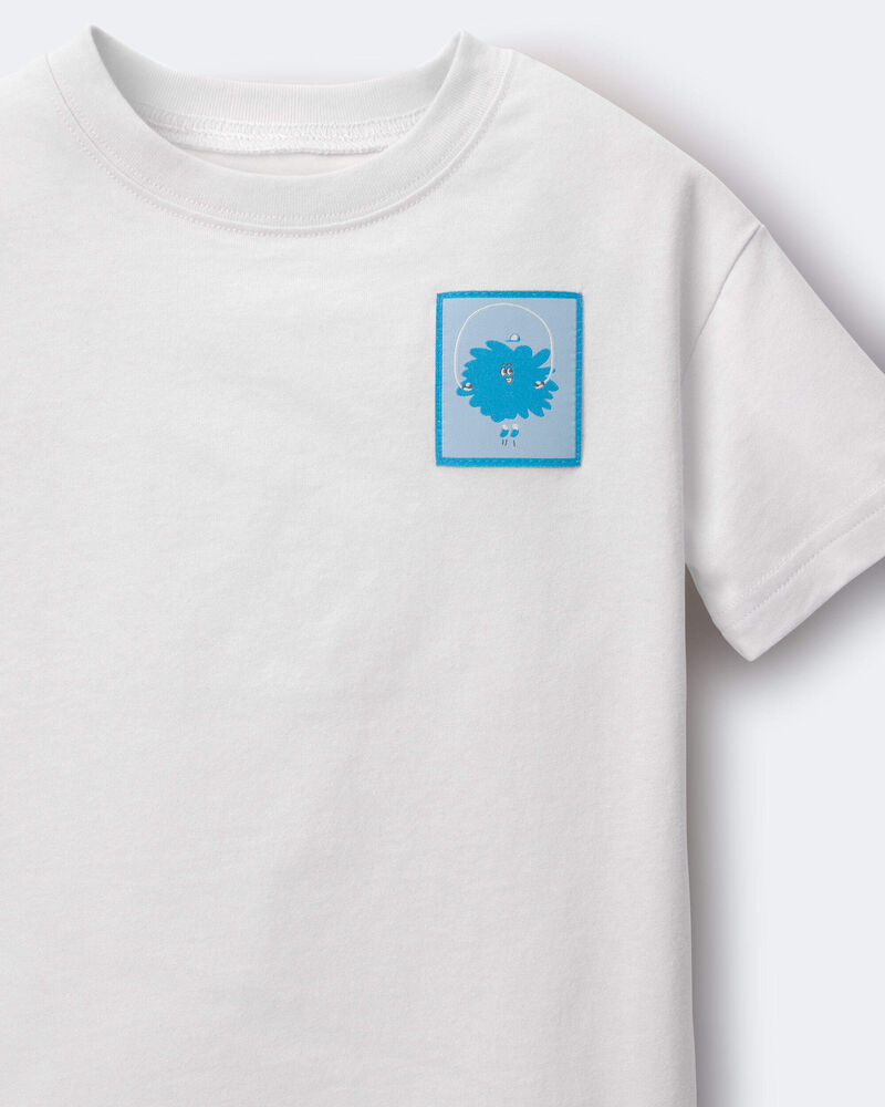 Toddler Squish Relaxed Graphic Tee - White, image 6 of 6 slides