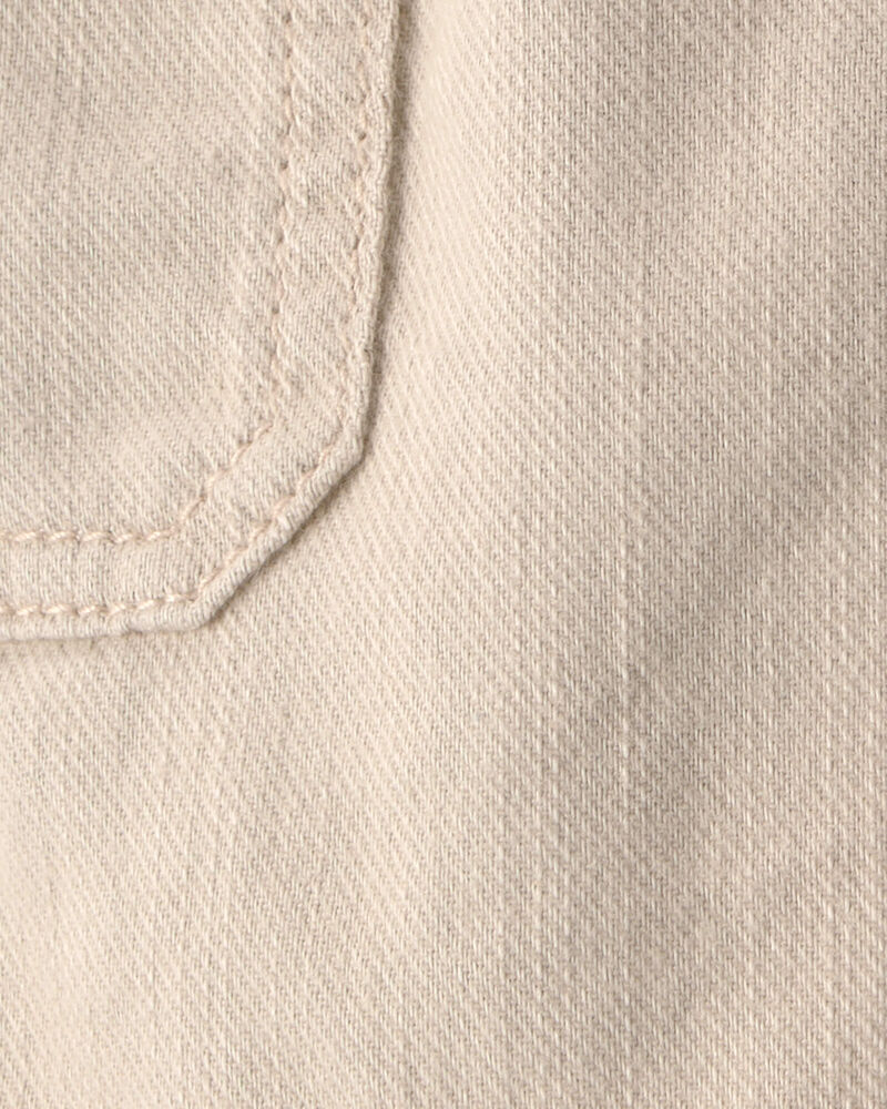 Baby Boy Twill Drawstring Shorts - Khaki, image 4 of 5 slides