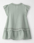 Toddler Girl Organic Cotton Gauze Dress, image 2 of 5 slides