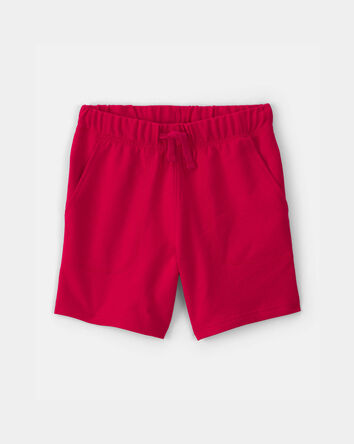 Boys French Terry Shorts - Red, 