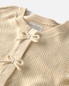 Girls Organic Cotton Sweater Knit Cardigan, image 2 of 4 slides