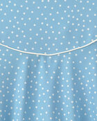 Girls Polka Dot Active Dress - Blue, image 4 of 5 slides