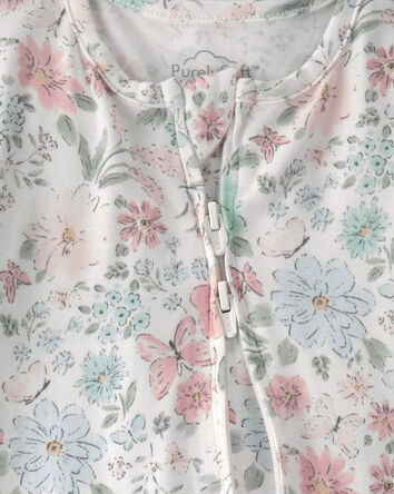 Baby Girl Butterfly Garden 2-Way Zip PurelySoft Sleep & Play Pajama, 