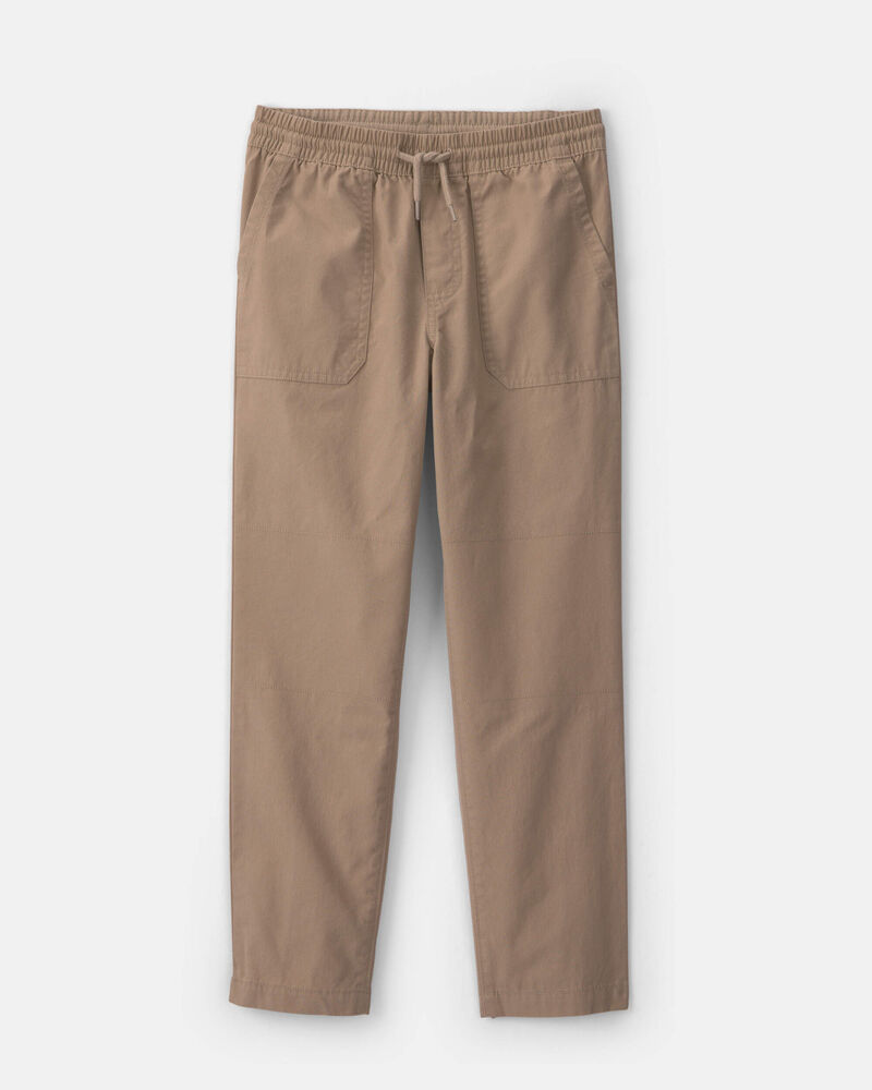 Boys Canvas Pull-On Pants - Khaki, image 1 of 4 slides
