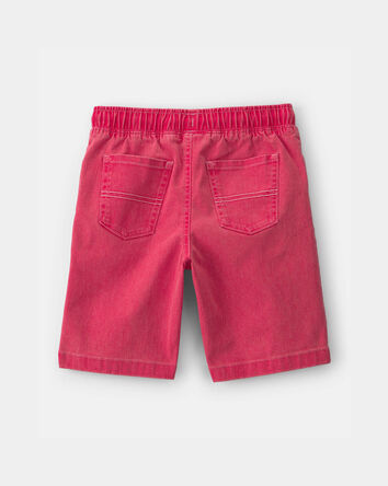 Boys Stretch Twill Shorts - Red, 