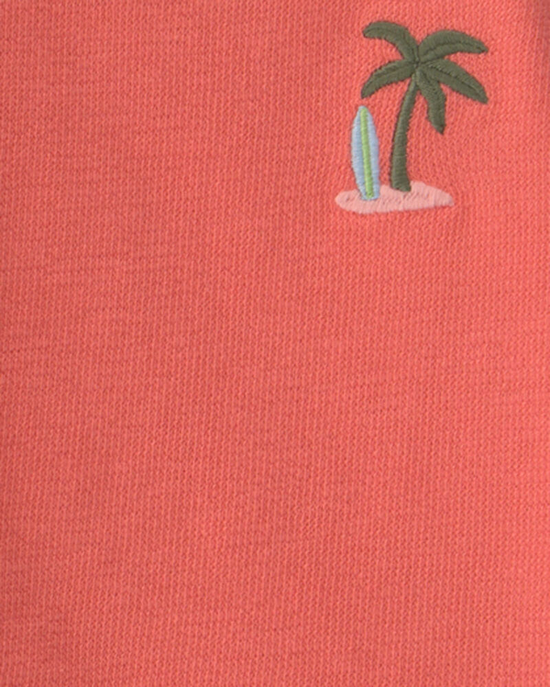 Baby Boy 3-Piece Palm Tree Top & Short Set - Coral, image 5 of 6 slides
