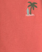 Baby Boy 3-Piece Palm Tree Top & Short Set - Coral, image 5 of 6 slides